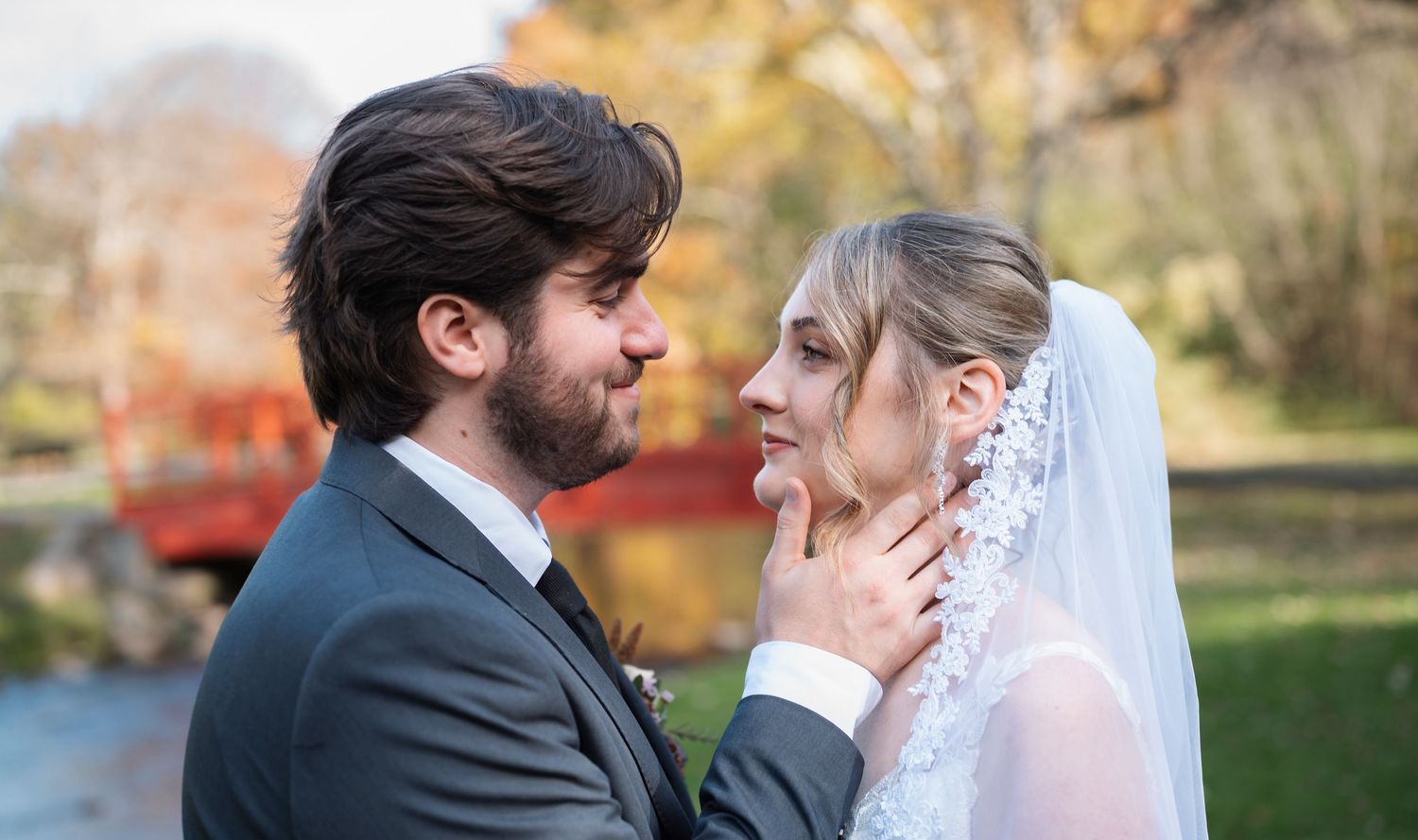 Massachusetts wedding with a documentary style semi candid moment.