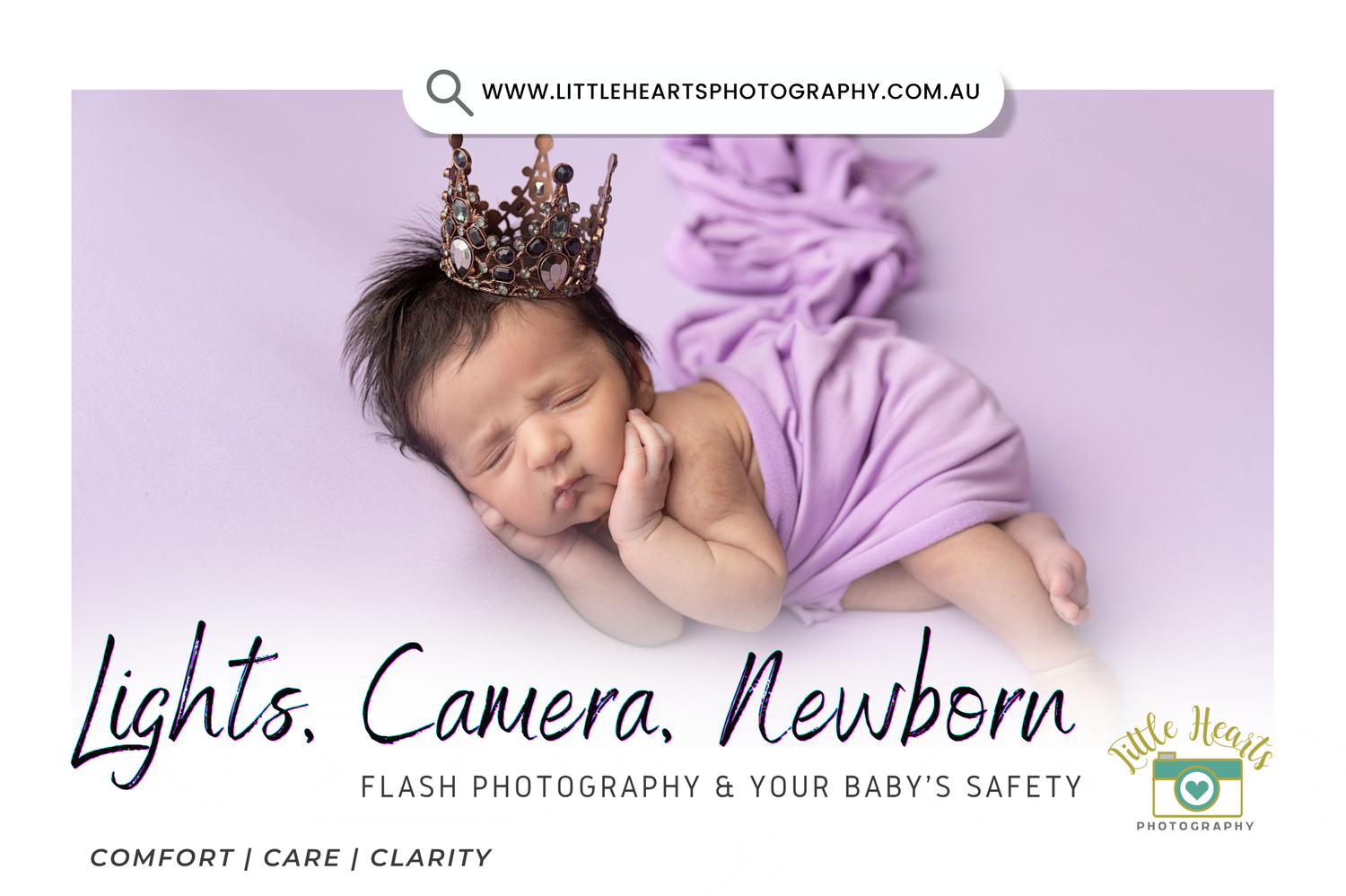 Vintage-style photography banner showing camera logo and film strip for creative seasonal photoshoots in Sydney.
