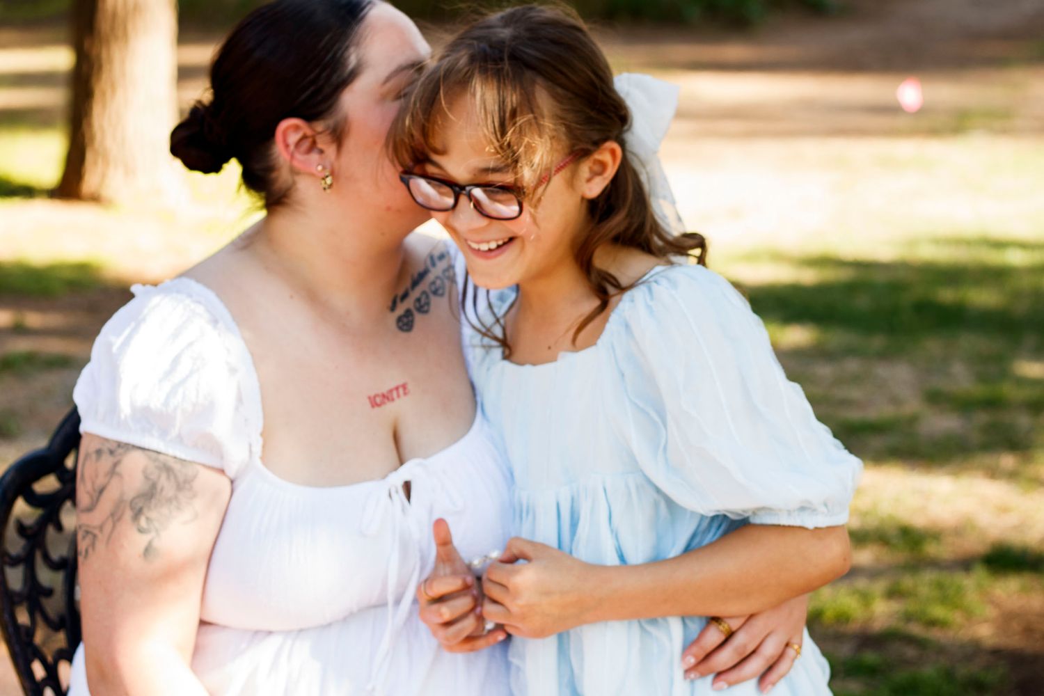 A mother and daughter during a mommy & me session in Amarillo, Texas