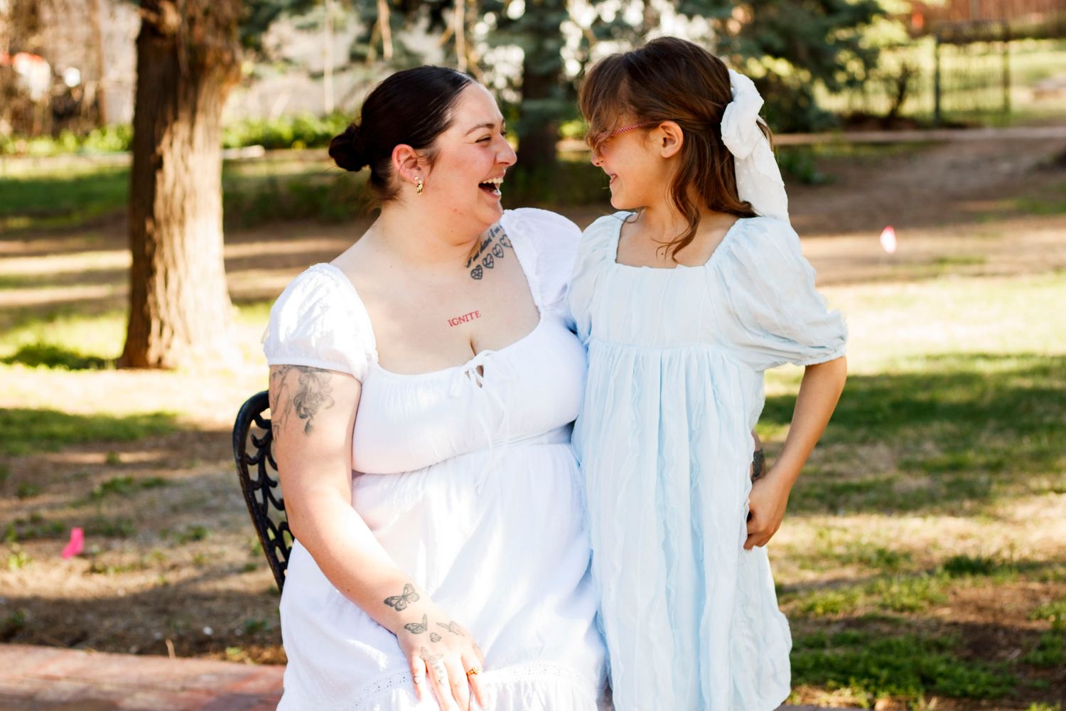 A mother and daughter during a mommy & me photo session in Amarillo, Texas