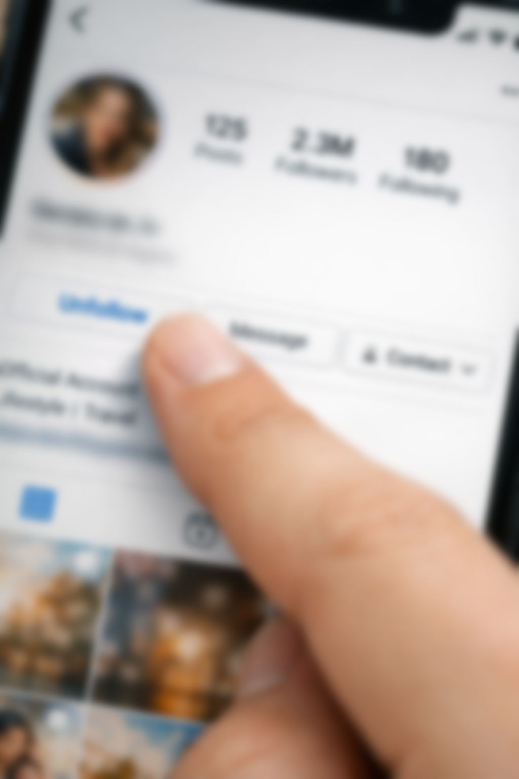 Blue follow back button against white background.