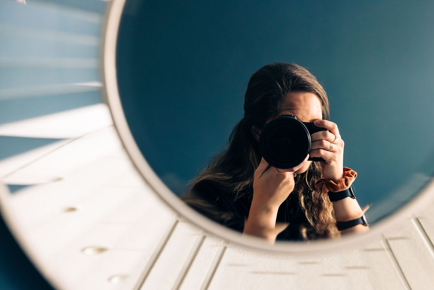 photographer kay nass behind her camera