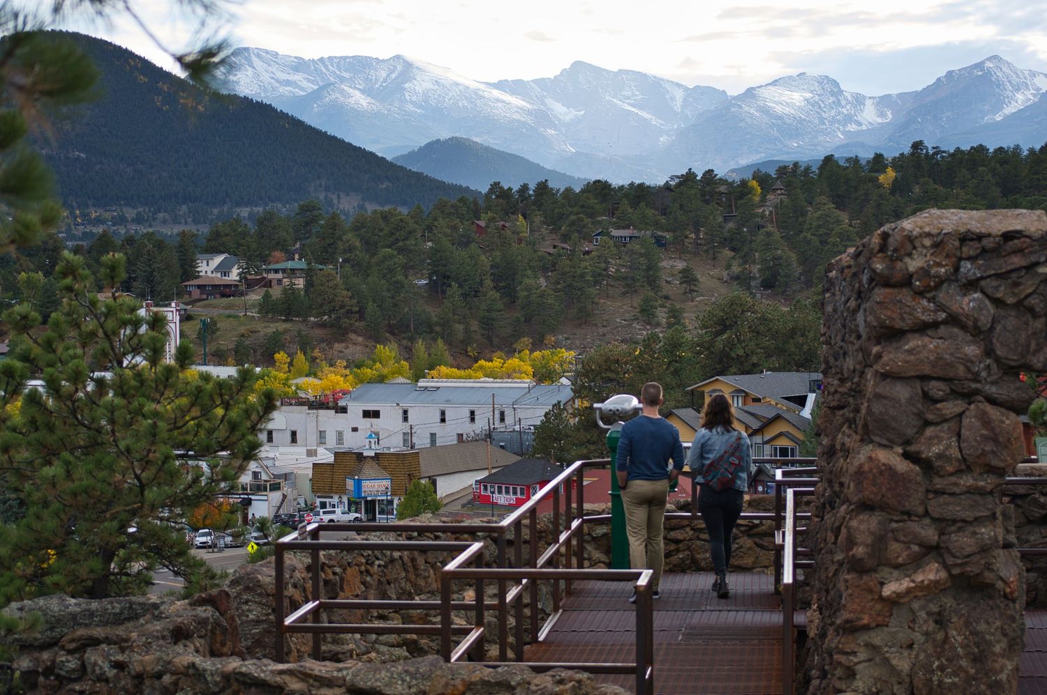 Couple just before the proposal in Estes Park, Colorado. Pixcapades | The Rocky Mountain Proposal Photographer