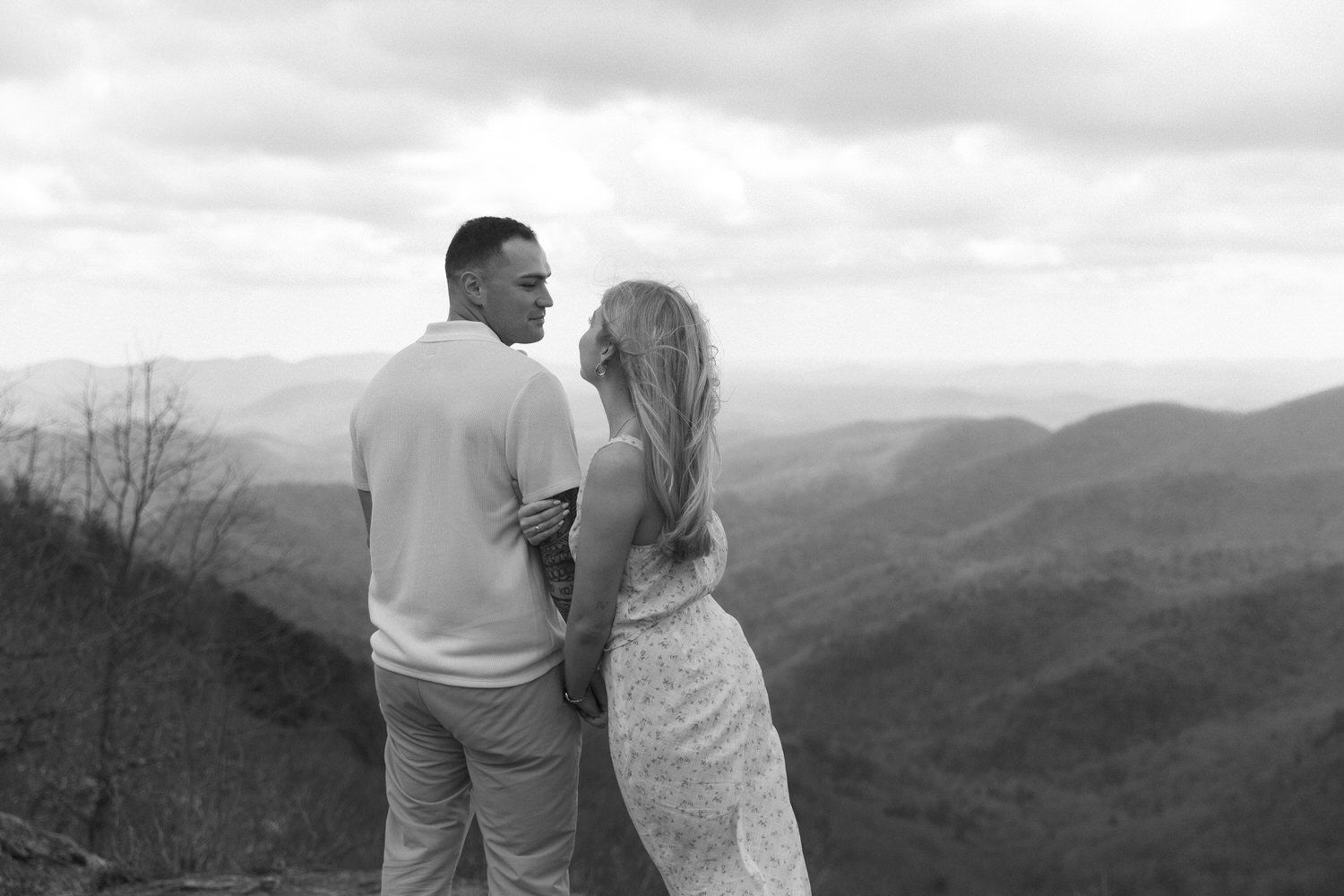 Faith and Victor having a sweet moment on top of Preacher's rock in Dahlonega Georgia