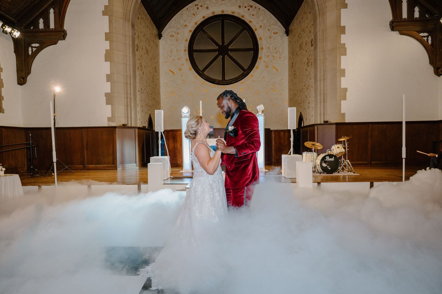 Wedding reception at The Palomar in Cincinnati featuring DJ John Buyucks of Ife Luxe Co creating an elevated luxury experience.