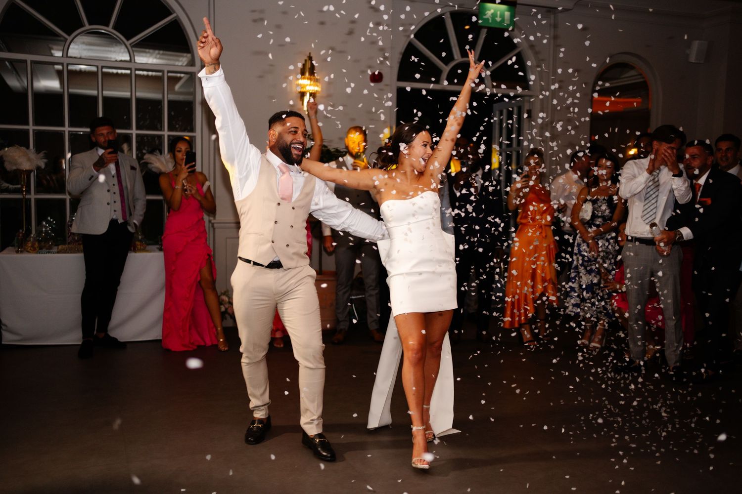 Wedding couple enjoying there reception!