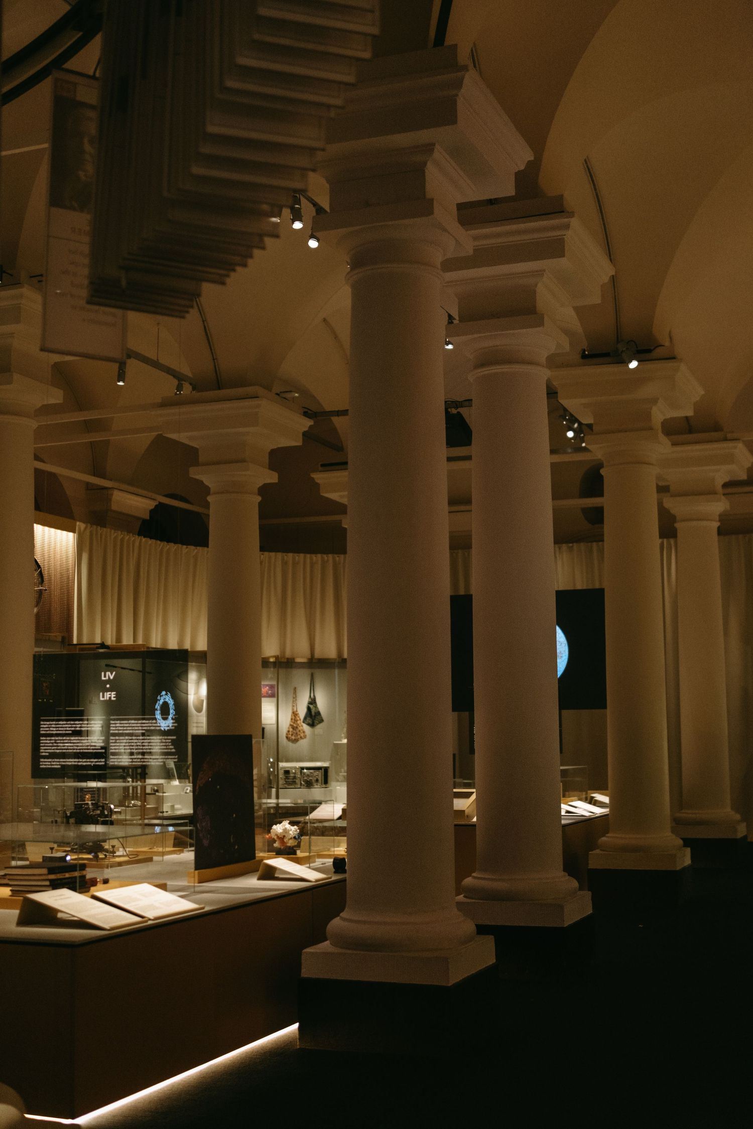 A hall of Nobel Prize Museum in Stockholm captured by corporate event photographer in Stockholm