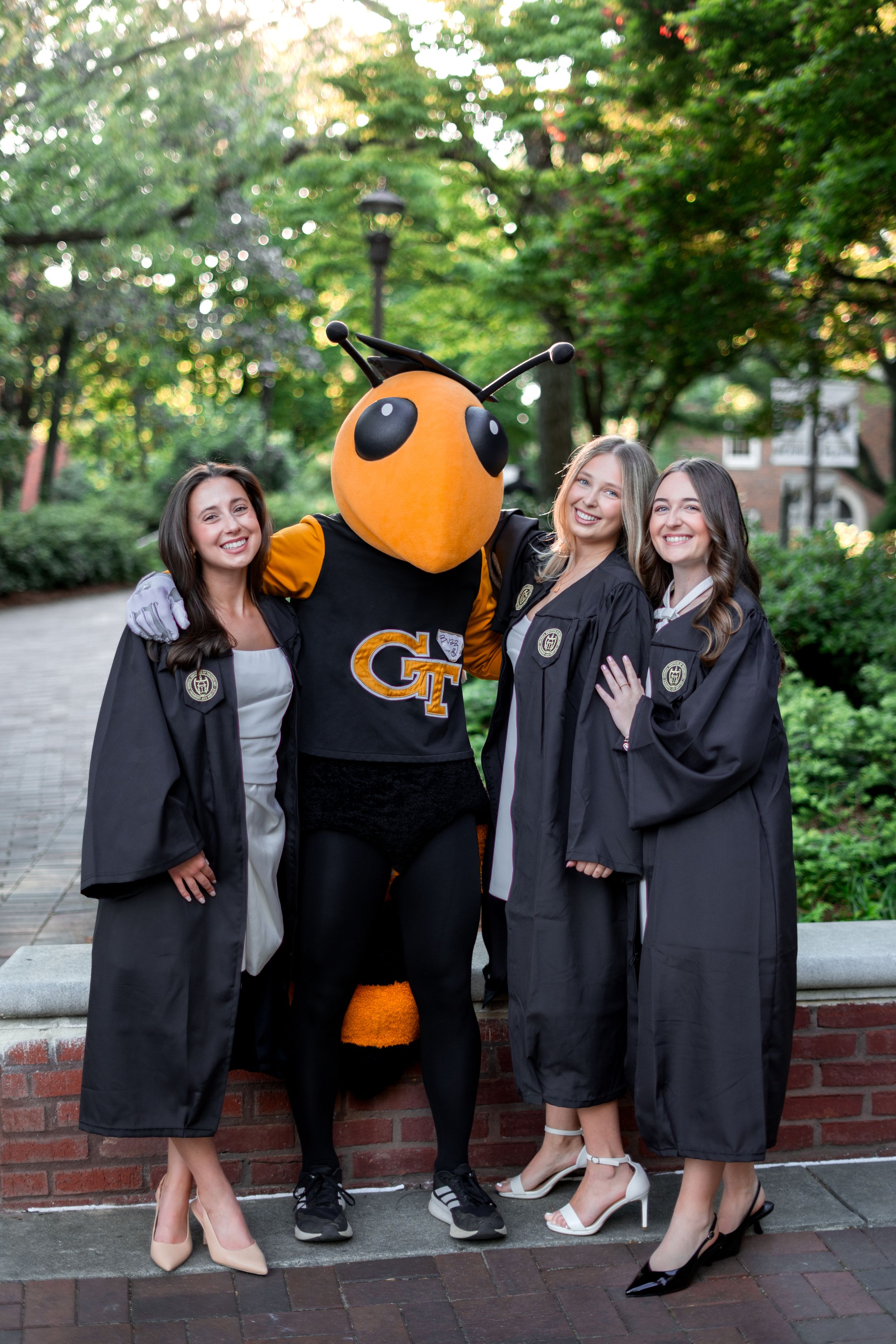 The old campus walkway in front of tech tower, one of the best spots for Georgia Tech photos during your atlanta grad photoshoot