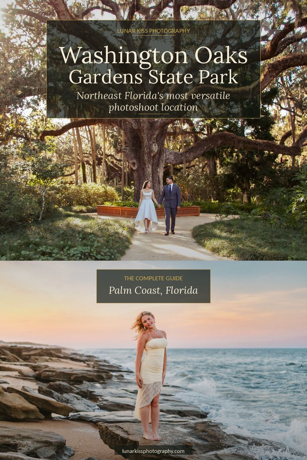 A guide to Washington Oaks Gardens State Park in Palm coast, near Saint Augustine, Florida. Portrait photography in NE Florida.