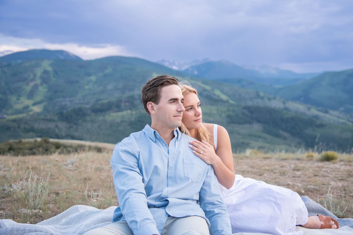 Beautiful Vail Engagement Photos, Sunset Engagement Photos in Vail Colorado, Vail Mountain Engagement Photos, Best Vail Photographer