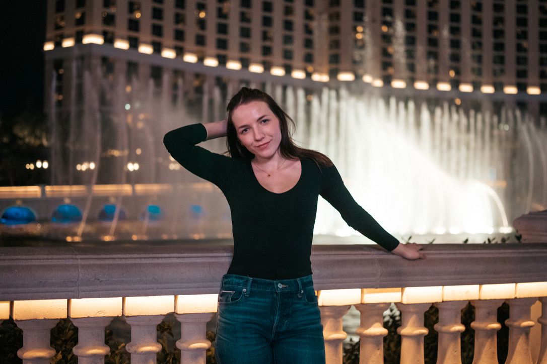 Travel photographer Athena Arnold in Las Vegas Nevada.