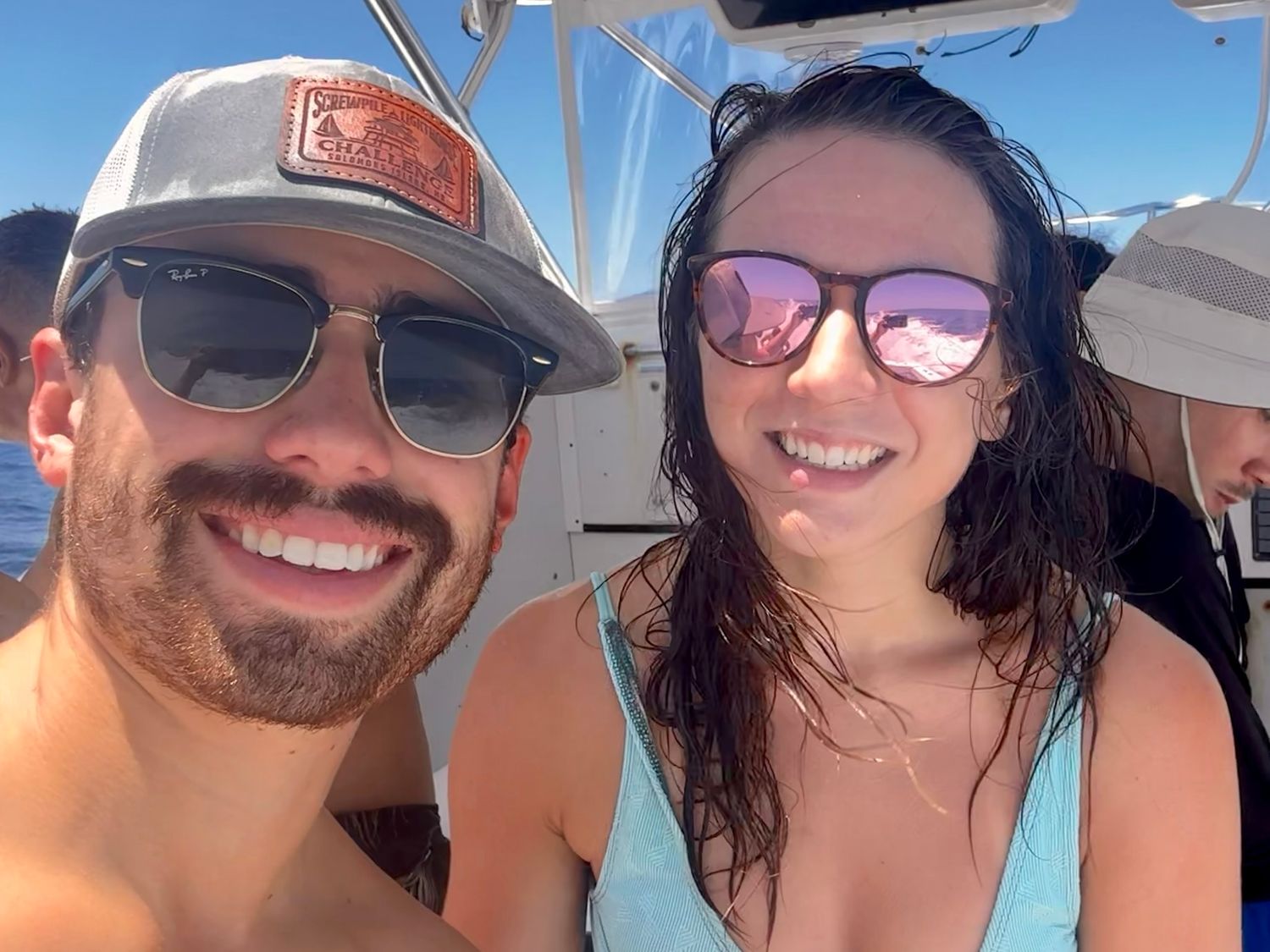 Florida Travel photographer Athena Arnold enjoying Shark Diving adventure in Jupiter Beach.