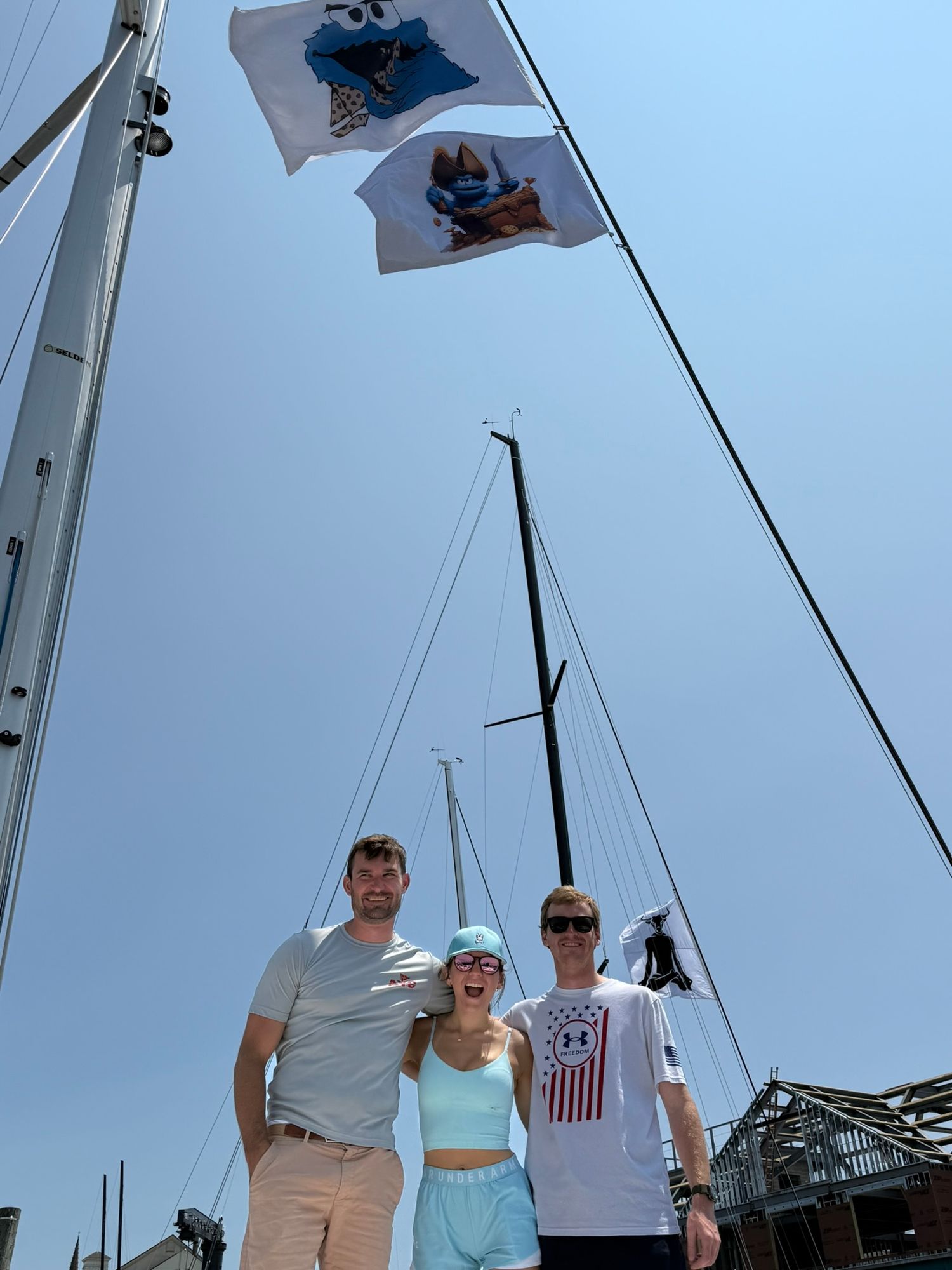 Adventure photographer Athena Arnold in Newport with sailing team