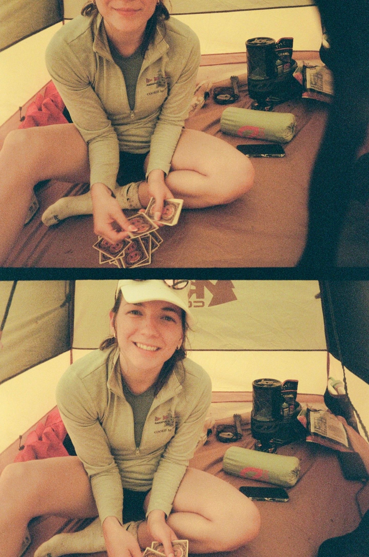 Adventure photographer enjoying camping on 35mm film.