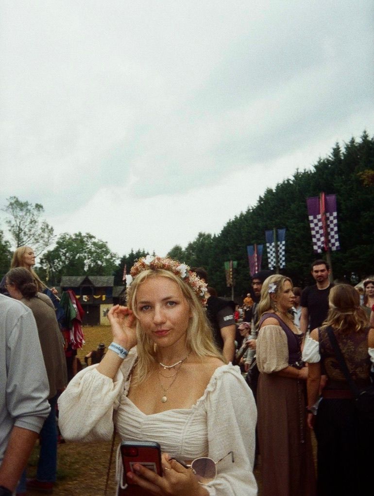 Athena Arnold travel and brand photographer on 35mm film at the Maryland Renaissance festival.