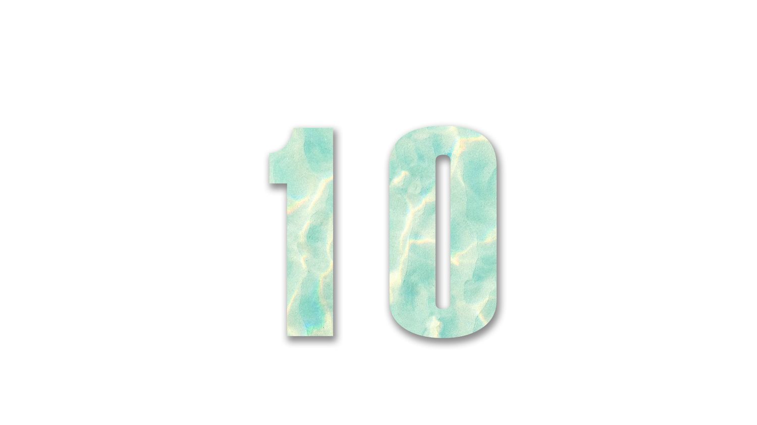 Text - the number 10 as numerals