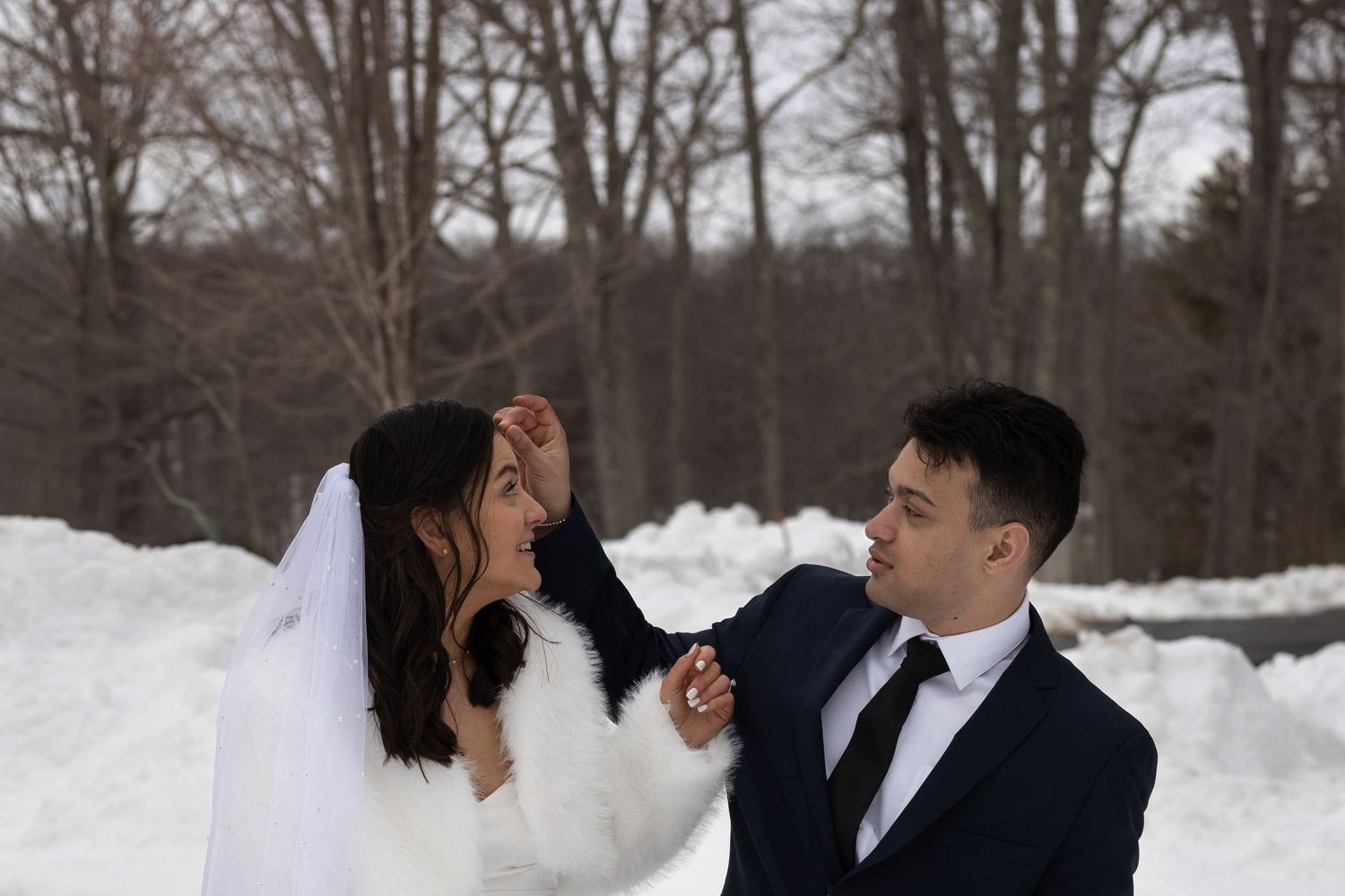 Film Wedding Photography | Winter Elopement in Redding, Connecticut. Intimate Wedding Portraits.  Artistic wedding portraits.