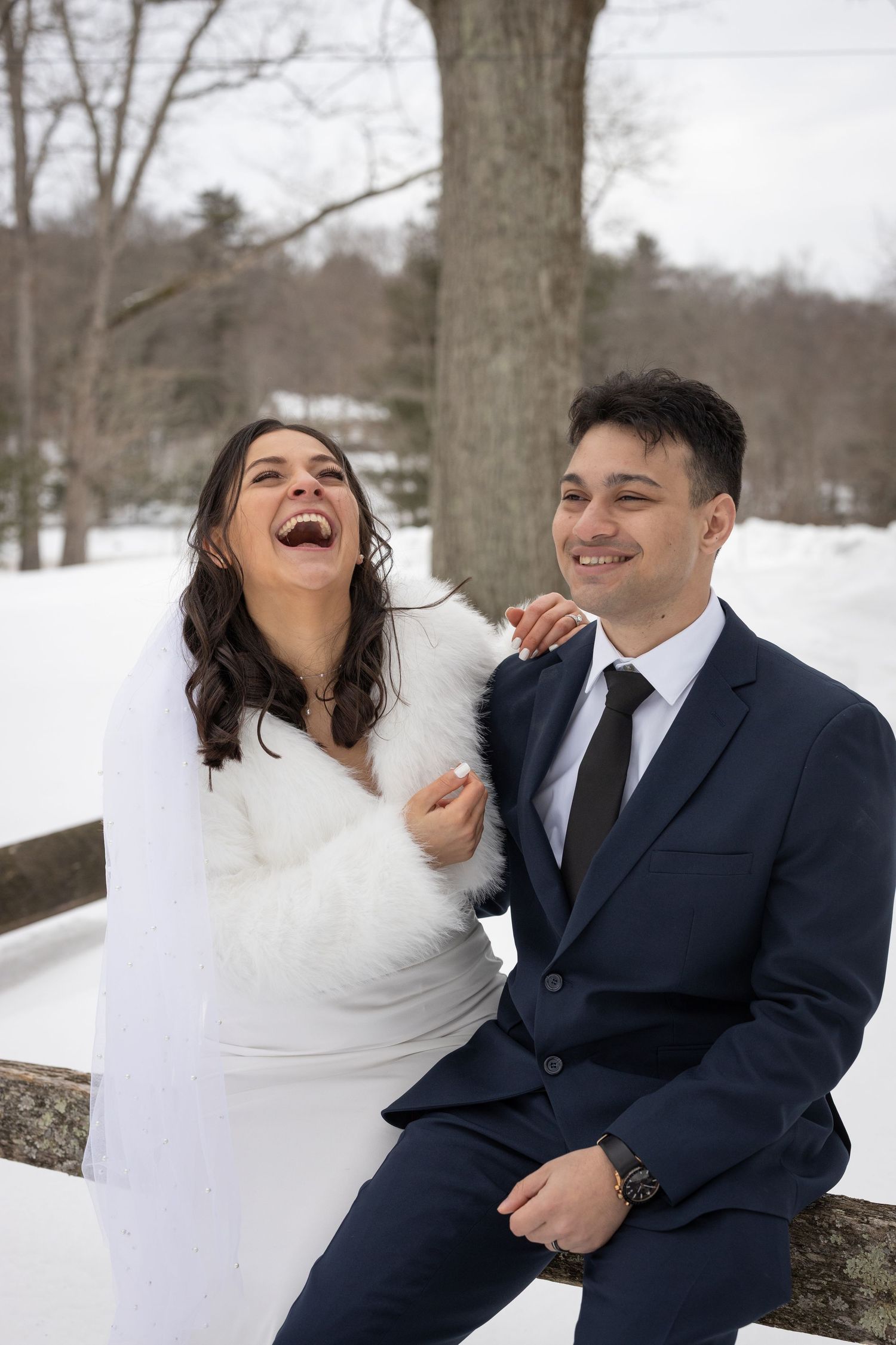 Film Wedding Photography | Winter Elopement in Redding, Connecticut. Intimate Wedding Portraits.