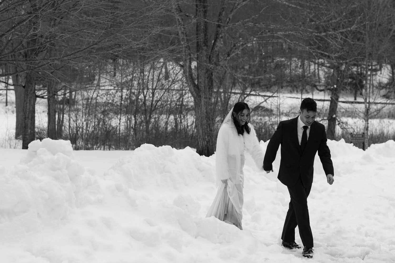 Film Wedding Photography | Winter Elopement in Redding, Connecticut. Intimate Wedding Portraits.