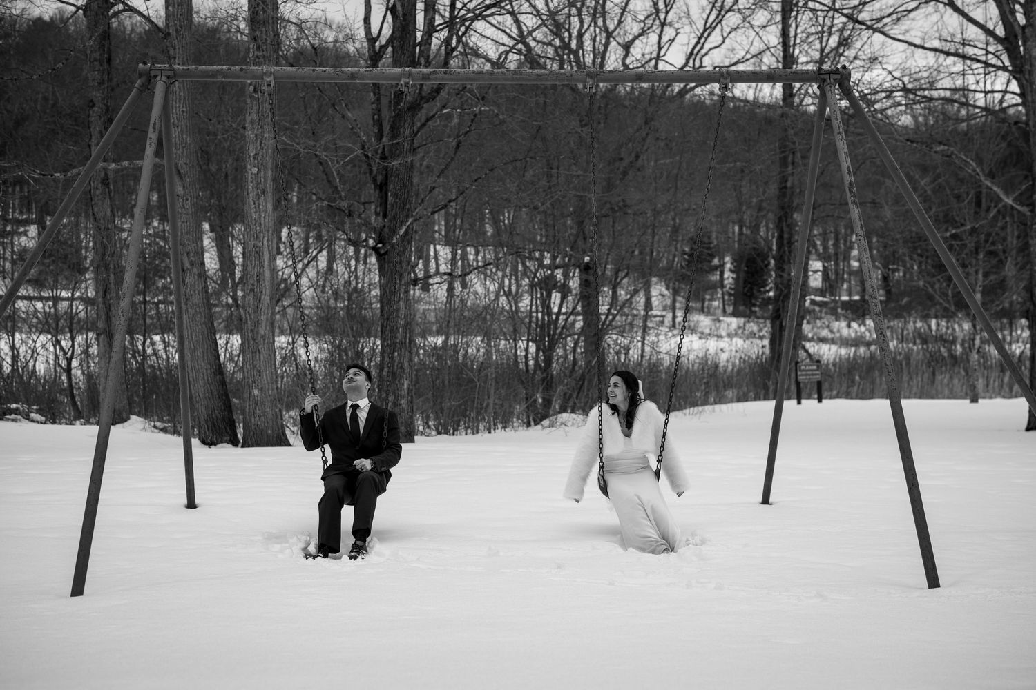 Film Wedding Photography | Winter Elopement in Redding, Connecticut. Intimate Wedding Portraits.  Artistic wedding portraits.