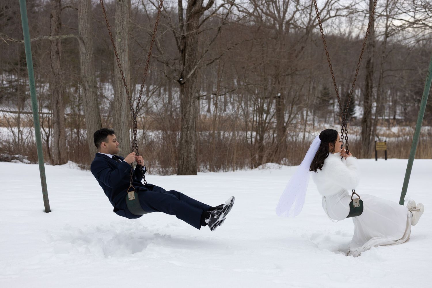 Film Wedding Photography | Winter Elopement in Redding, Connecticut. Intimate Wedding Portraits.