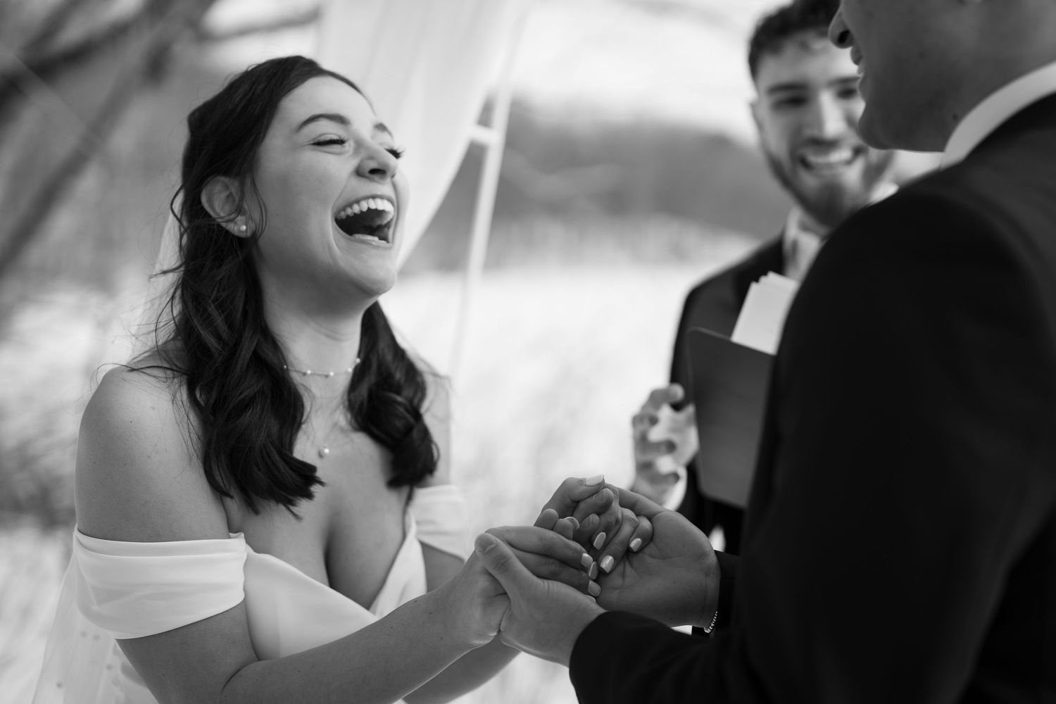 Film Wedding Photography | Winter Elopement in Redding, Connecticut. Intimate Wedding Portraits.  Relaxed wedding portraits.