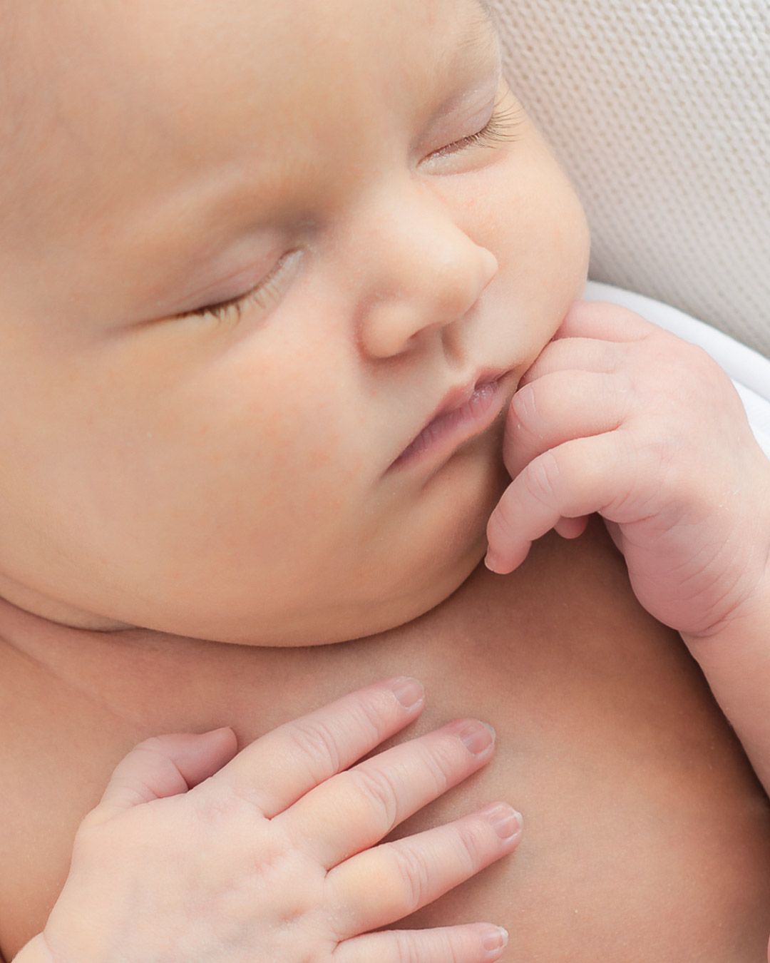 Baby Girl sleeping during a Newborn Photoshoot in her home at Newbold, Chesterfield.