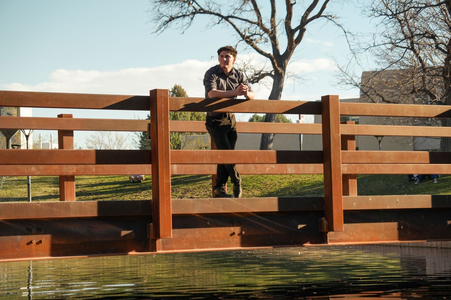 man on bridge