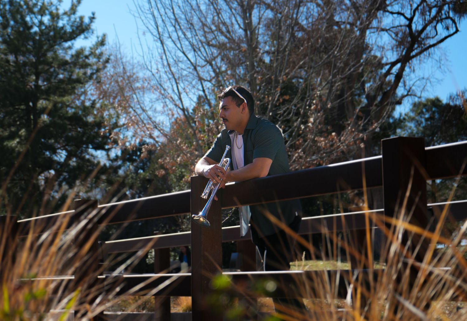 man on bridge