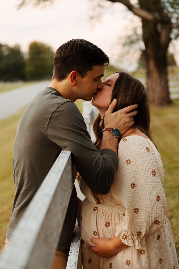 A romantic outdoor embracing sequence shows a couple sharing tender moments in a park at golden hour.