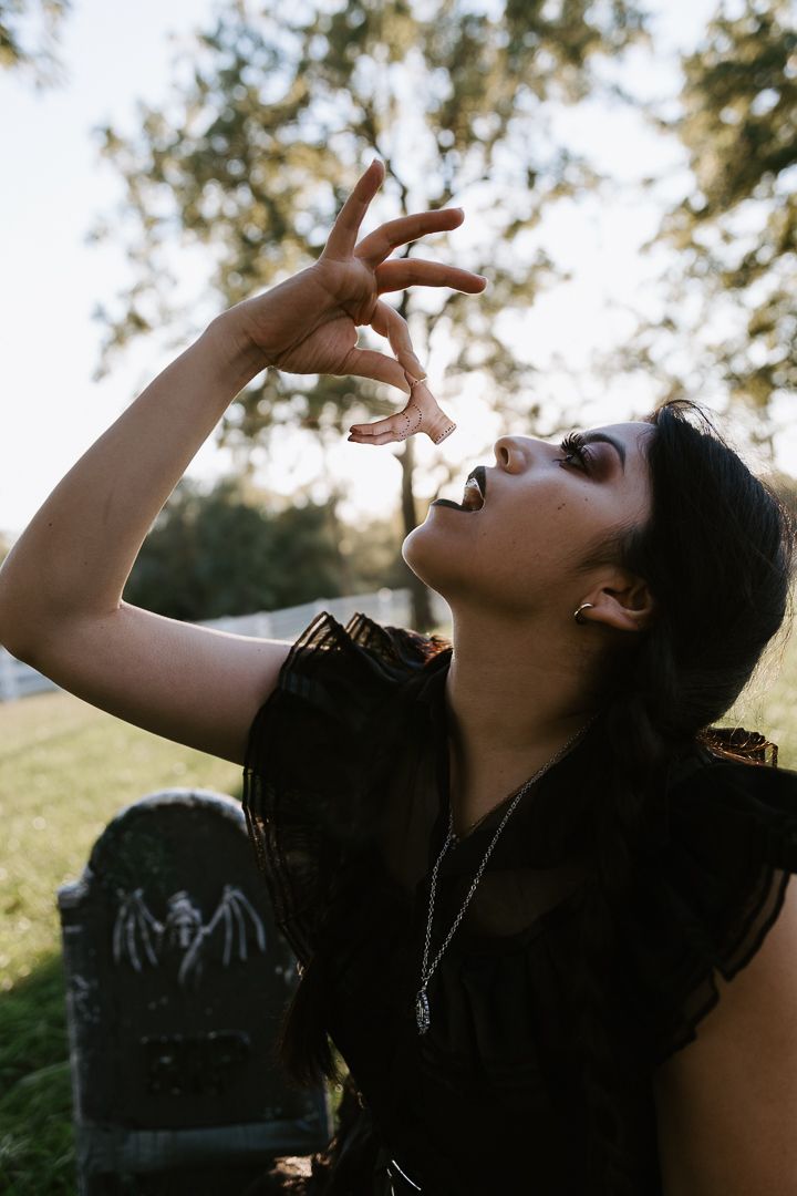 A series of dramatic expressions showing someone looking upward with intense emotion in an outdoor setting.