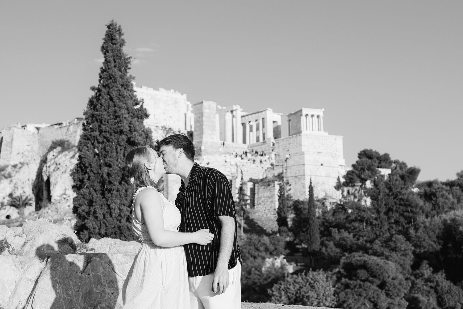 Couple photoshoot near Acropolis viewpoints in Athens