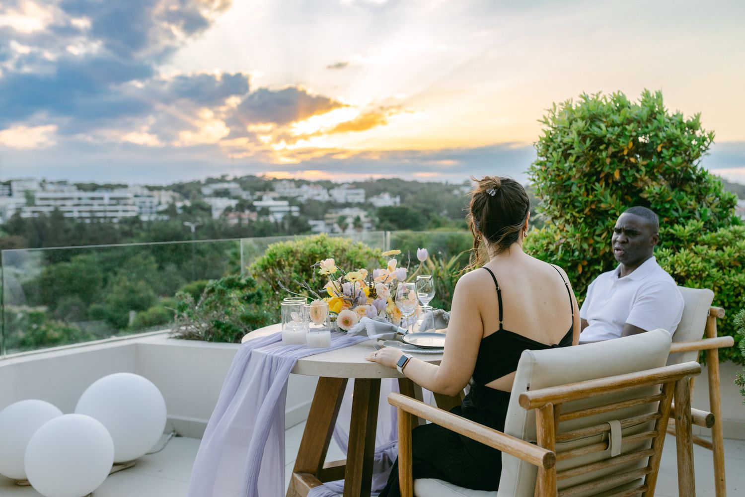 Proposal photographer in Athens, romantic engagement moment with calm guided portraits after.