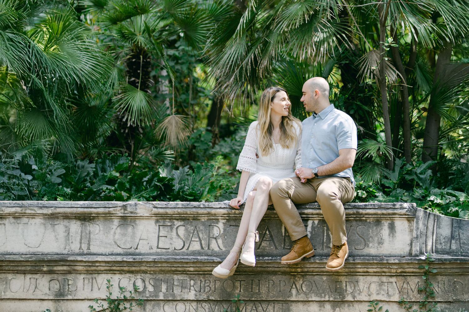 Engagement session in Athens, romantic editorial couple portraits in soft natural light.