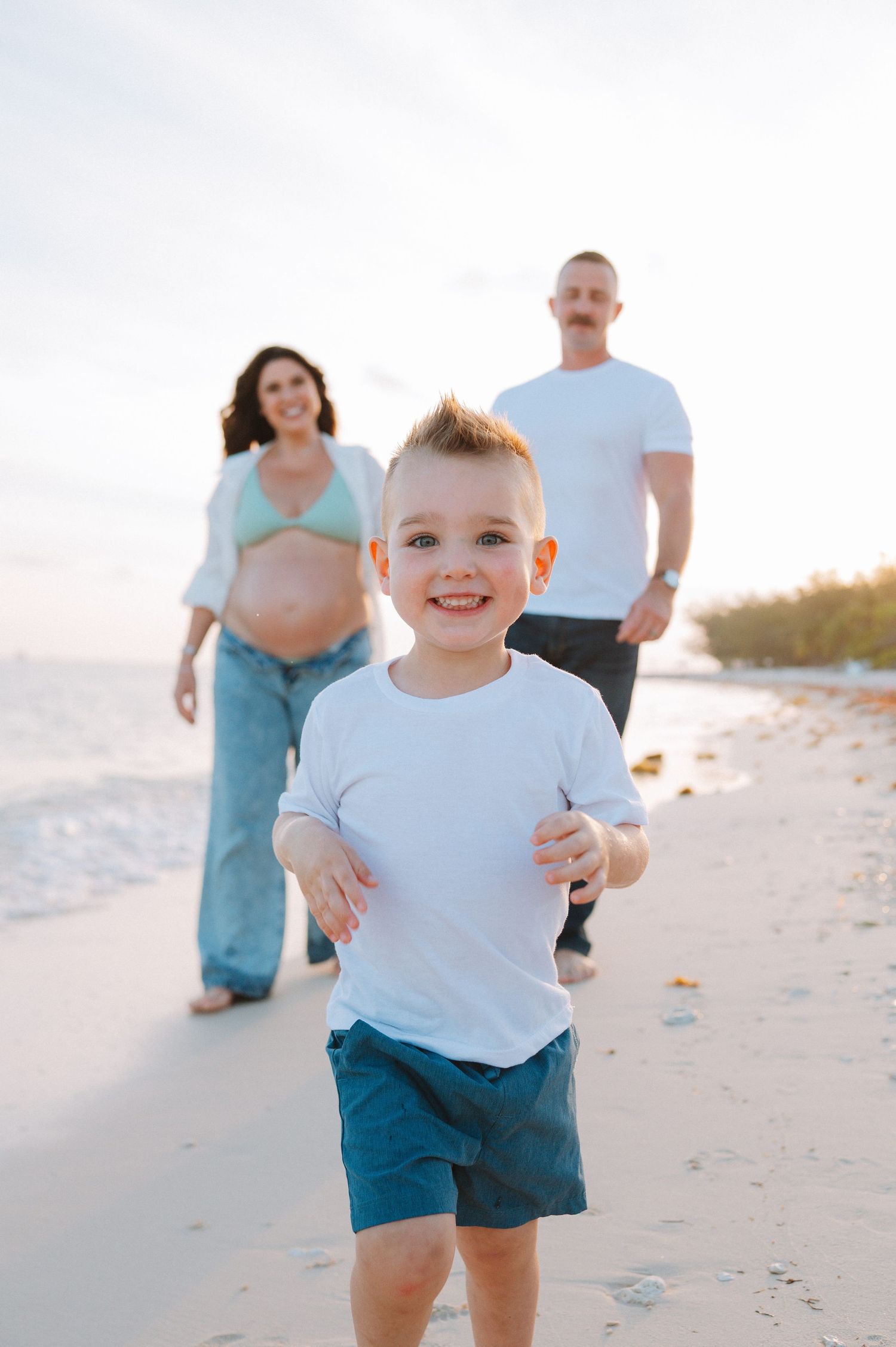 Key West family photographer creating natural light portraits with soft coastal tones and candid moments