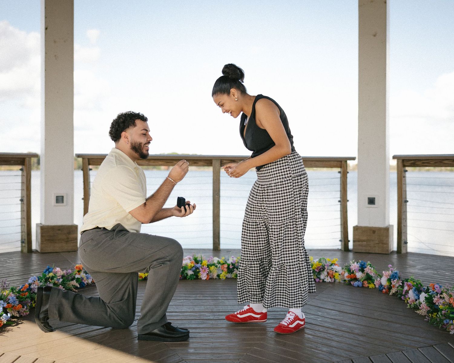 Couple during engagement session in Florida
Romantic engagement session portrait