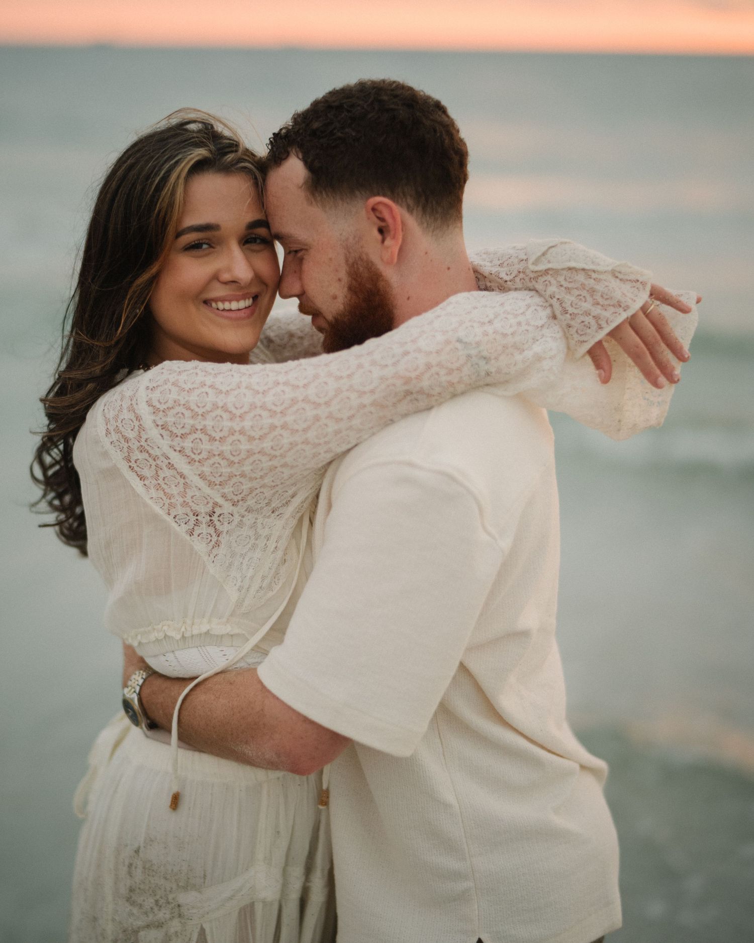 Couple during engagement session in Florida
Romantic engagement session portrait