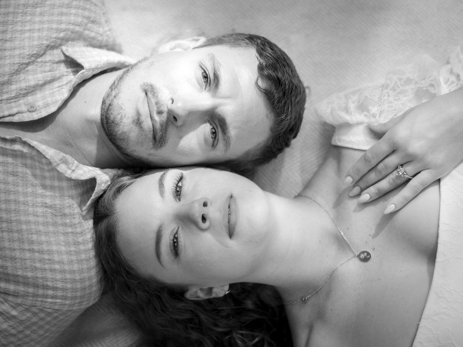 Couple during engagement session in Florida
Romantic engagement session portrait