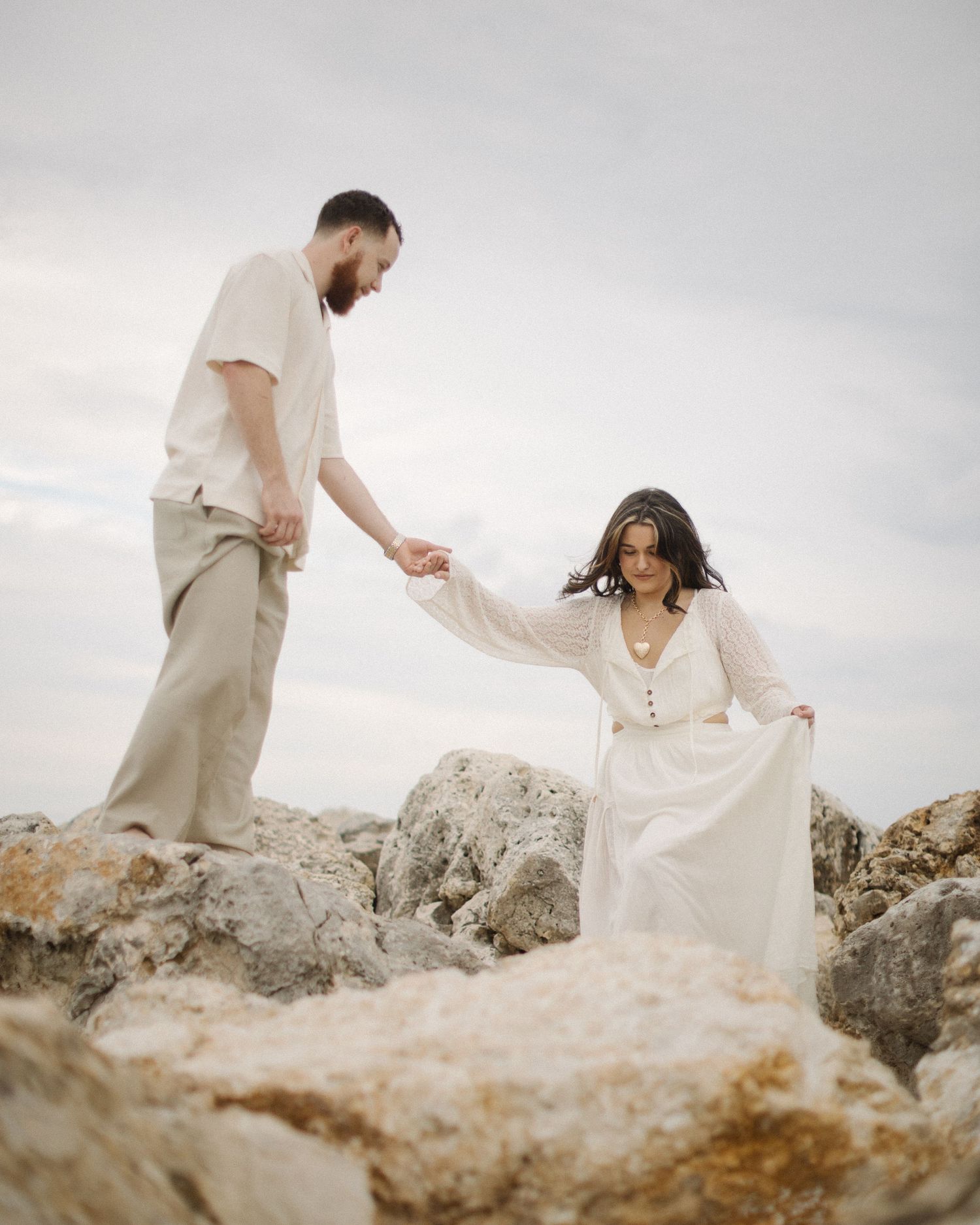 Couple during engagement session in Florida
Romantic engagement session portrait