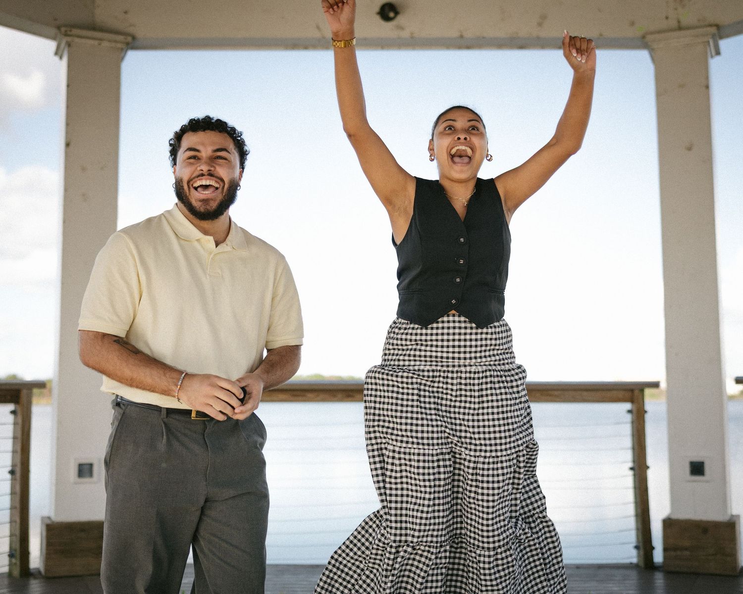 Couple during engagement session in Florida
Romantic engagement session portrait