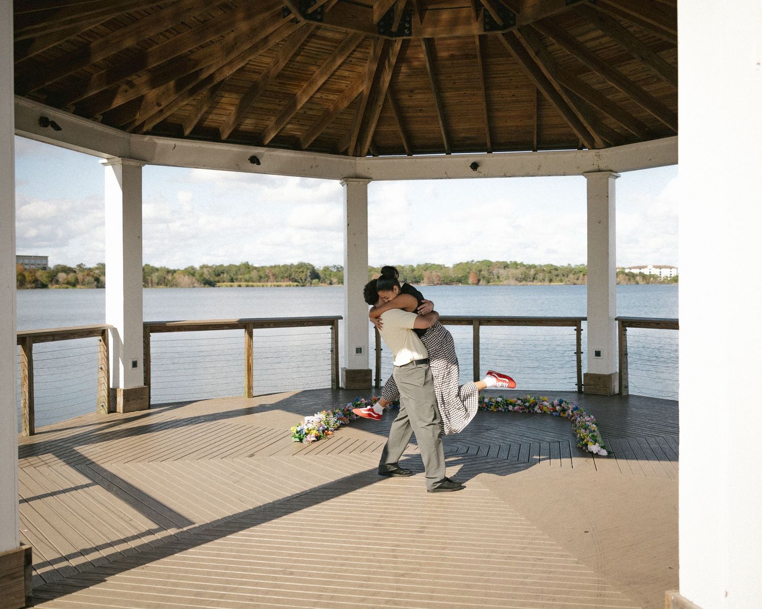 Couple during engagement session in Florida
Romantic engagement session portrait