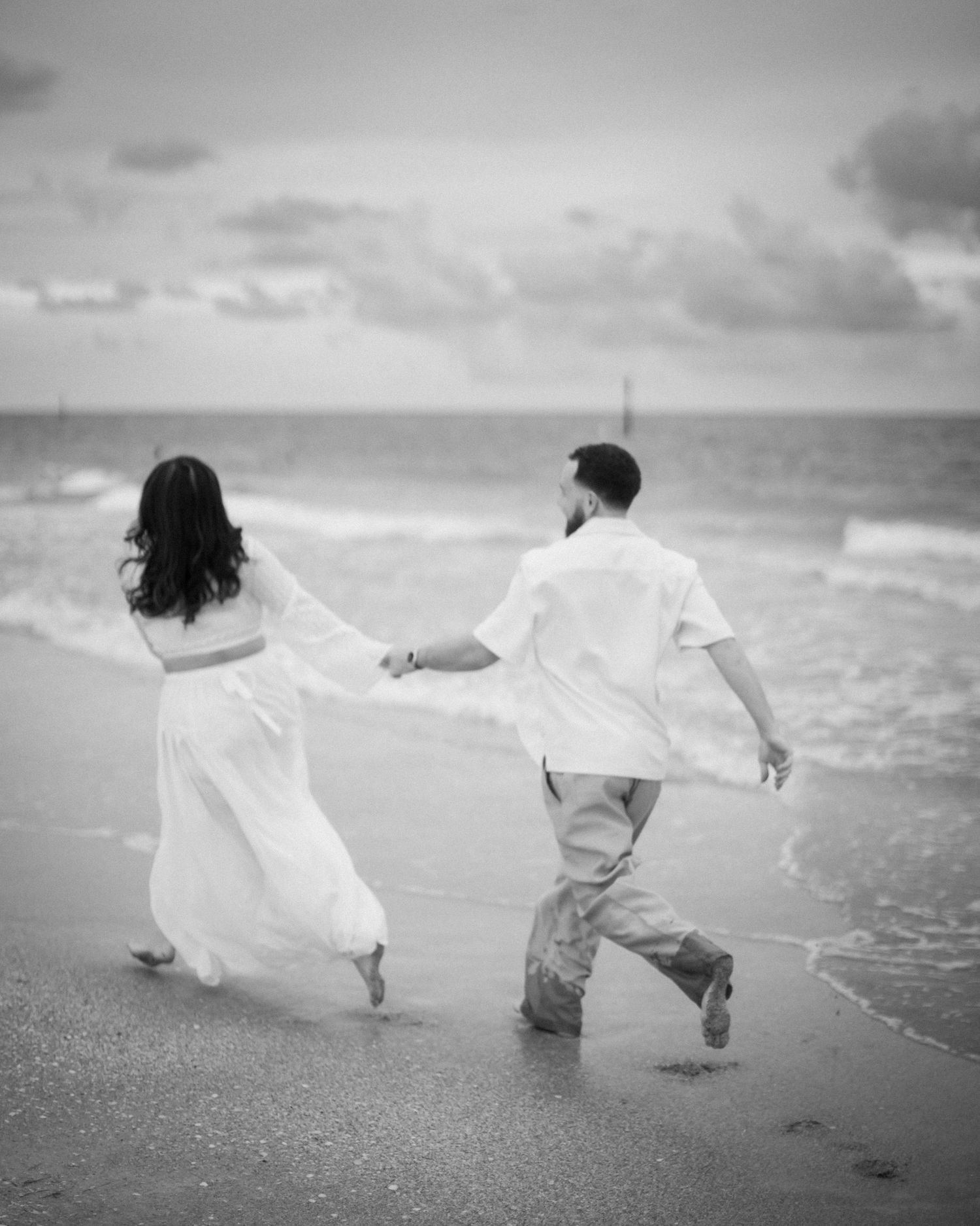 Couple during engagement session in Florida
Romantic engagement session portrait