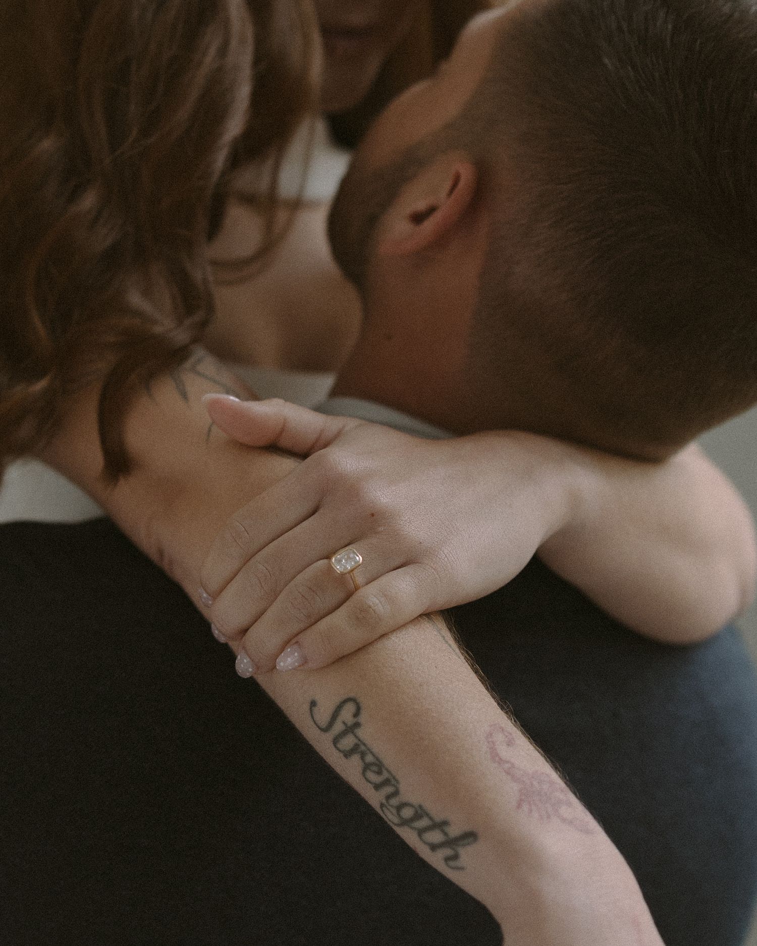 Couple during engagement session in Florida
Romantic engagement session portrait