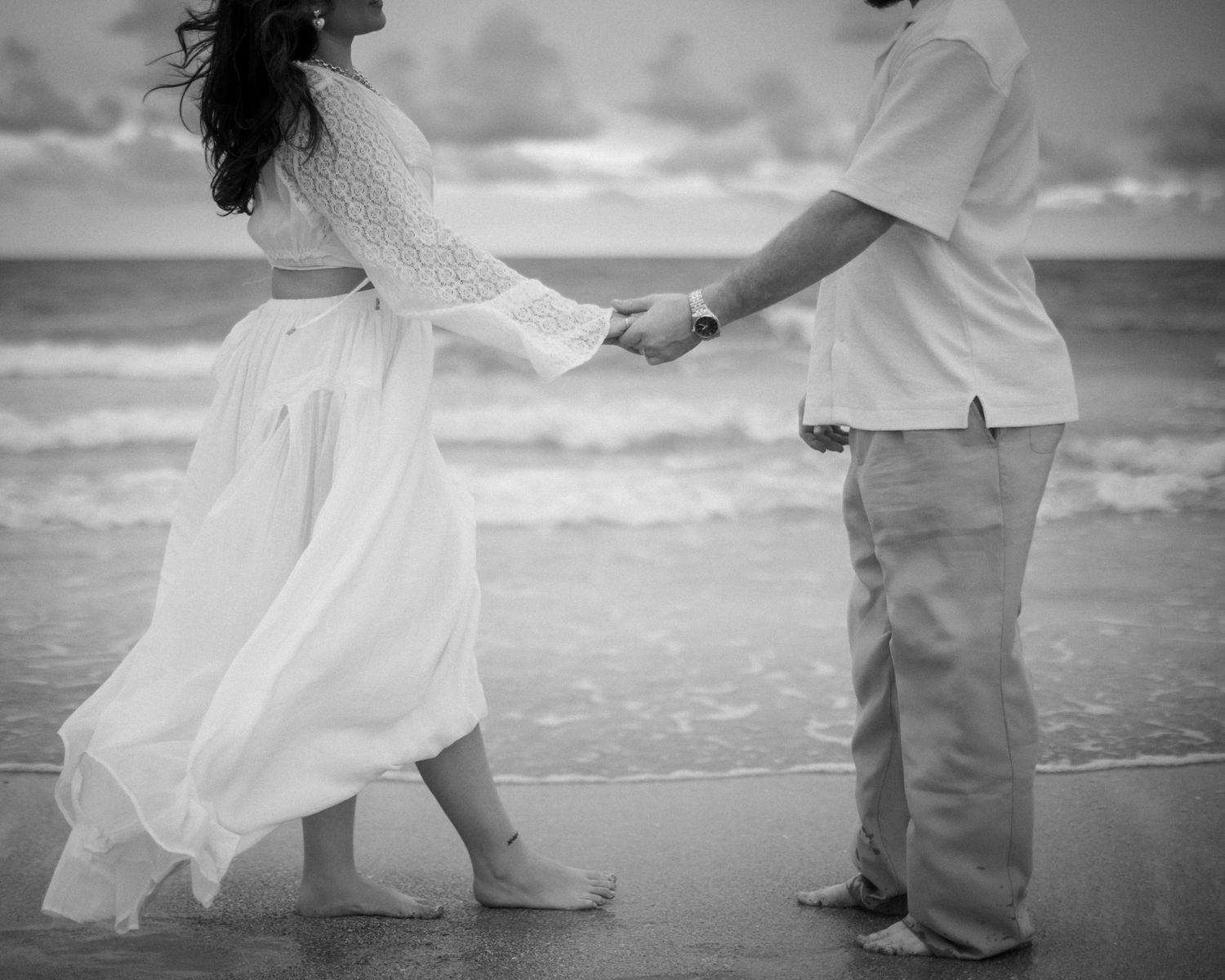 Couple during engagement session in Florida
Romantic engagement session portrait