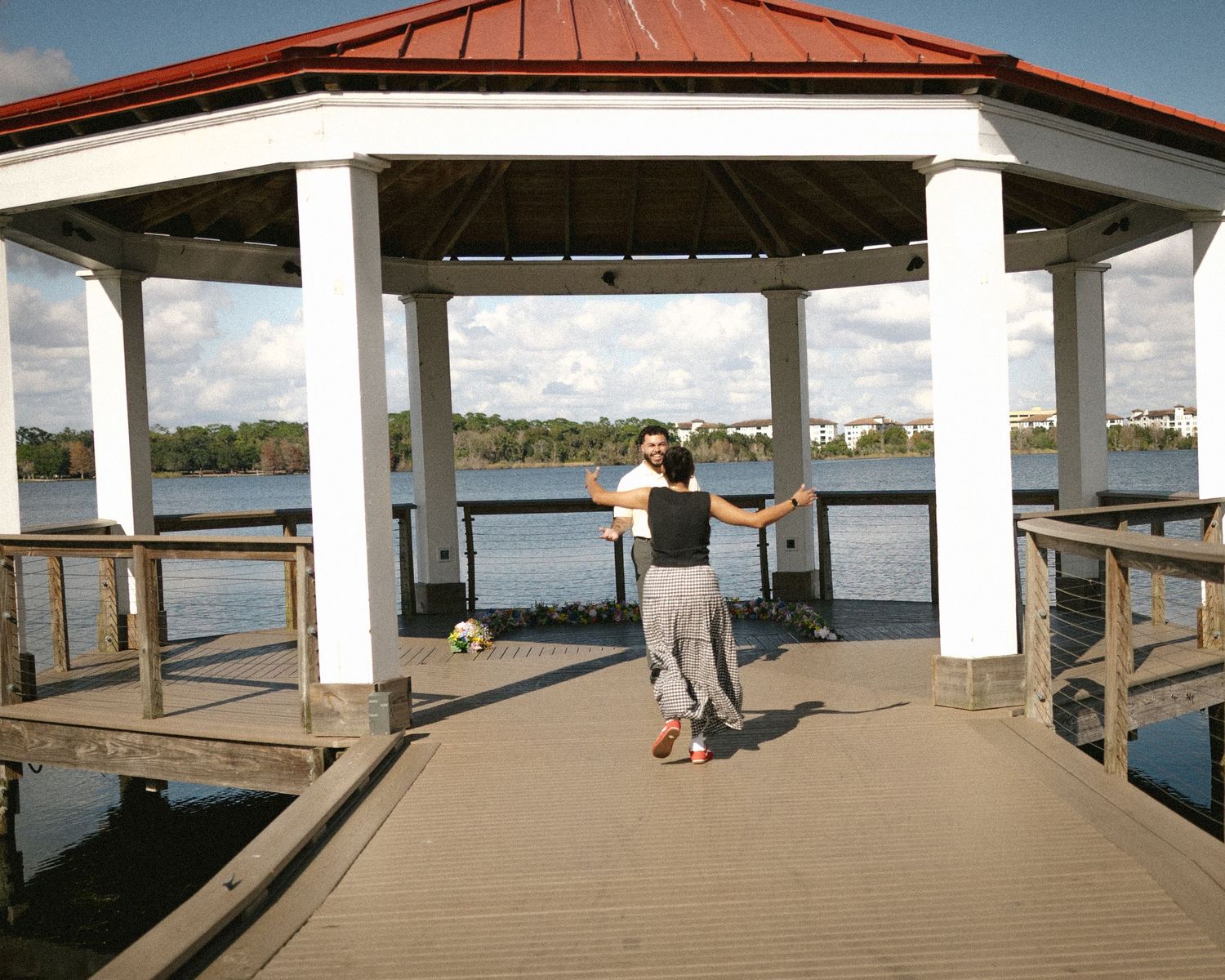 Couple during engagement session in Florida
Romantic engagement session portrait