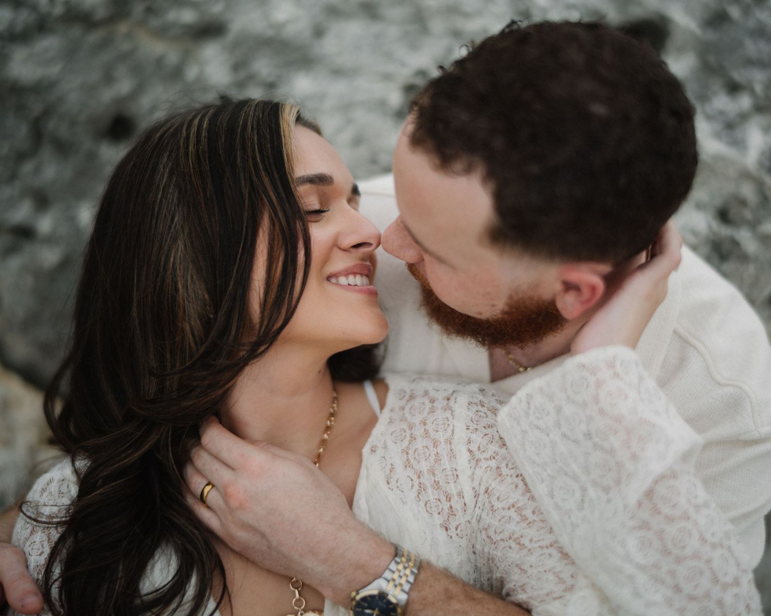 Couple during engagement session in Florida
Romantic engagement session portrait