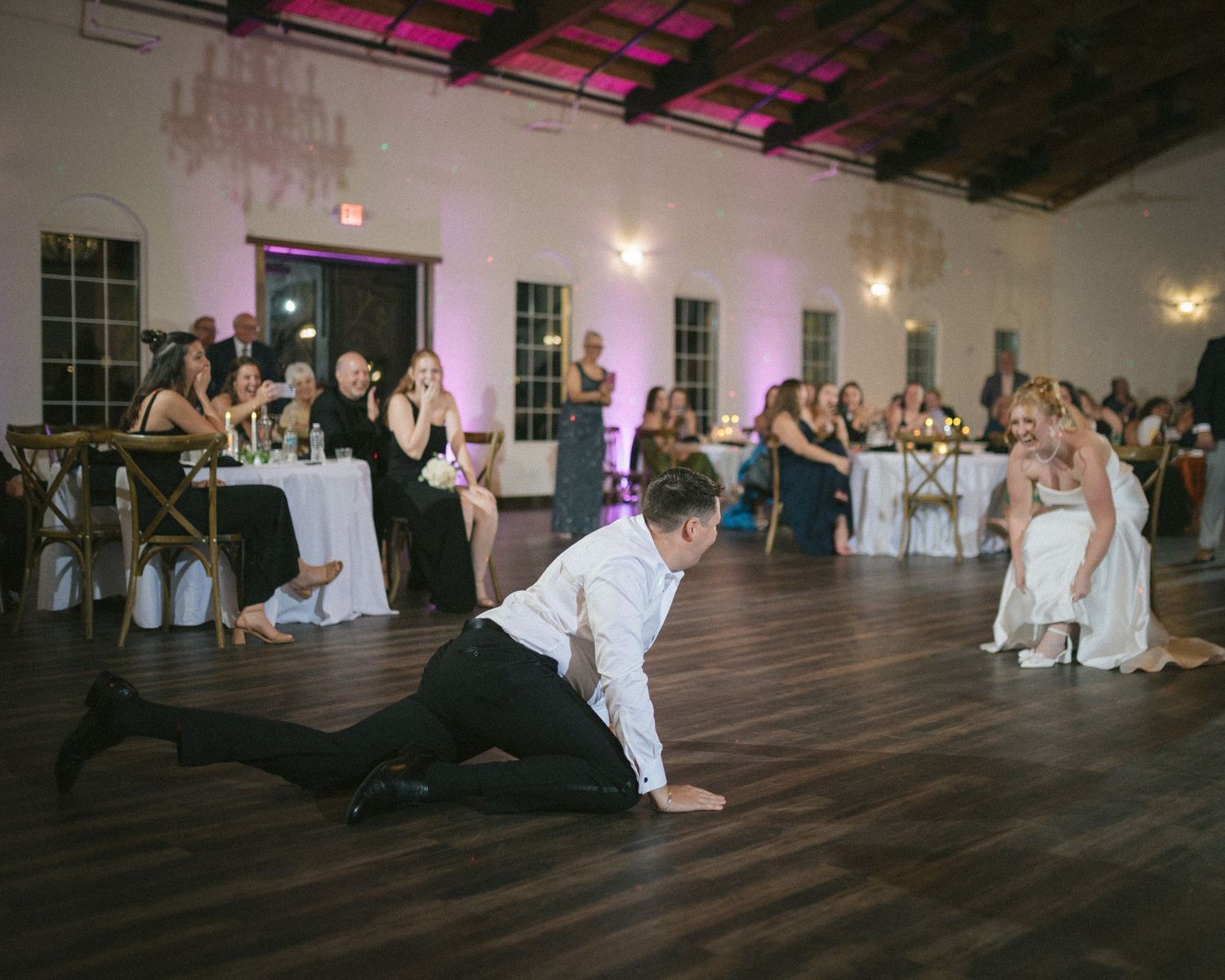 Wedding couple photographed in natural light
Bride and groom embracing during wedding day
Candid moment from a Florida wedding