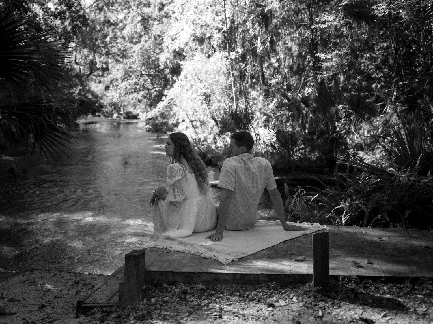 Couple during engagement session in Florida
Romantic engagement session portrait