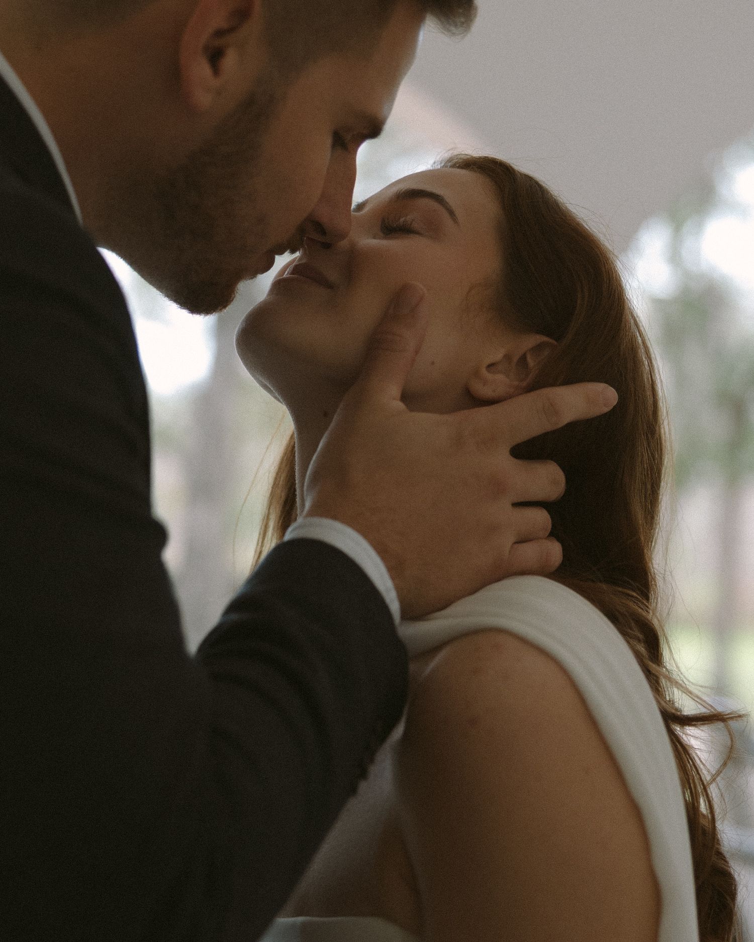 Couple during engagement session in Florida
Romantic engagement session portrait