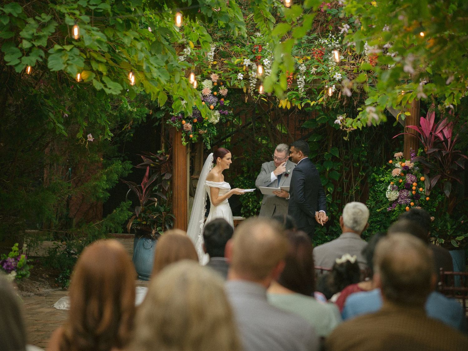 Wedding couple photographed in natural light
Bride and groom embracing during wedding day
Candid moment from a Florida wedding